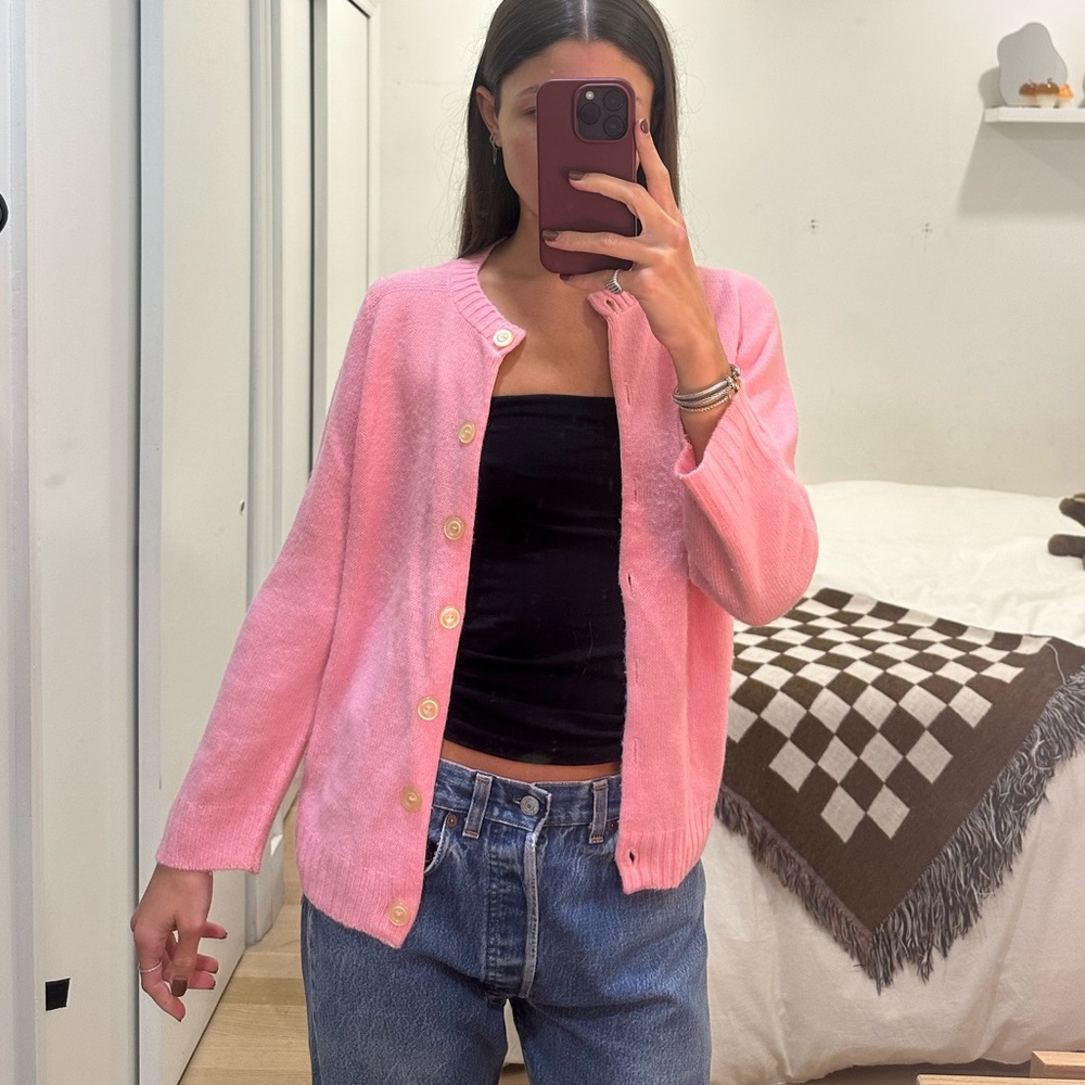 Vintage Pink Cardigan Sweater